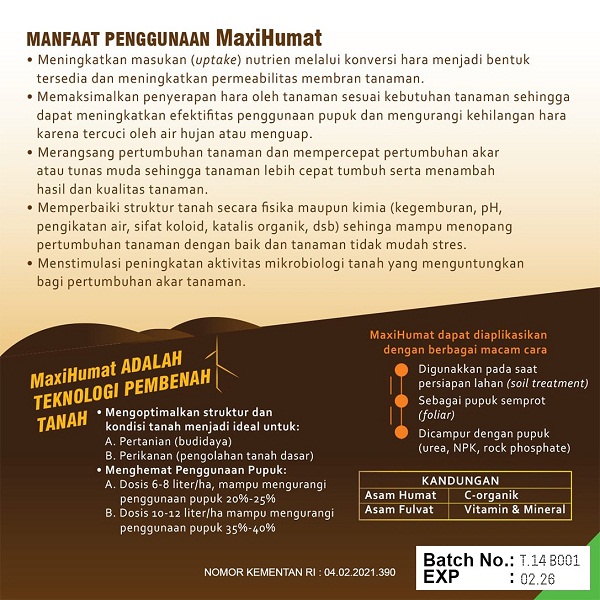 Maxihumat Asam humat Cair Terbaik